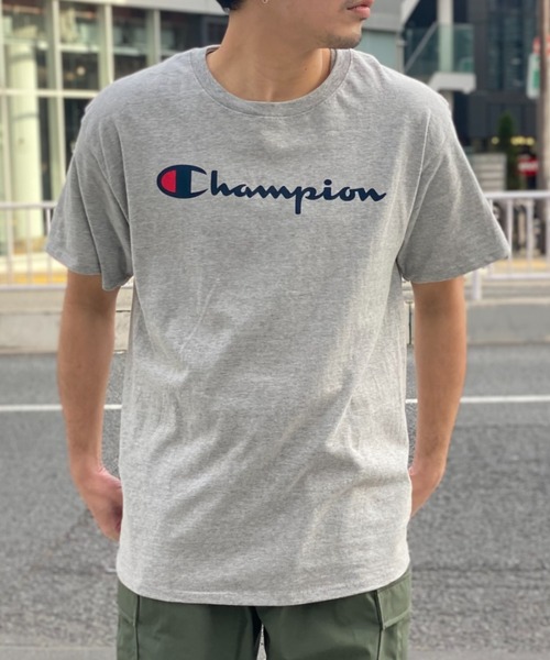 Champion(チャンピオン)の「【CHAMPION】チャンピオン Graphic Jersey Tee Script Logo GT23H Y0679 Y07718(Tシャツ/カットソー・メンズ・ホワイト/ネイビー/グレー/レッド/イエロー/ブラック/ブルー・S/M/L)」の4枚目の写真