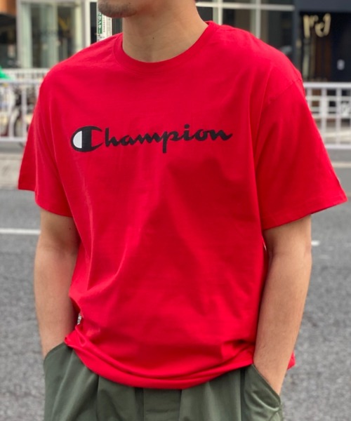 Champion(チャンピオン)の「【CHAMPION】チャンピオン Graphic Jersey Tee Script Logo GT23H Y0679 Y07718(Tシャツ/カットソー・メンズ・ホワイト/ネイビー/グレー/レッド/イエロー/ブラック/ブルー・S/M/L)」の7枚目の写真