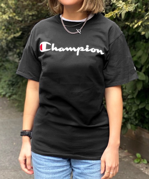 Champion(チャンピオン)の「【CHAMPION】チャンピオン Graphic Jersey Tee Script Logo GT23H Y0679 Y07718(Tシャツ/カットソー・メンズ・ホワイト/ネイビー/グレー/レッド/イエロー/ブラック/ブルー・S/M/L)」の3枚目の写真