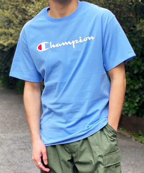 Champion(チャンピオン)の「【CHAMPION】チャンピオン Graphic Jersey Tee Script Logo GT23H Y0679 Y07718(Tシャツ/カットソー・メンズ・ホワイト/ネイビー/グレー/レッド/イエロー/ブラック/ブルー・S/M/L)」の9枚目の写真
