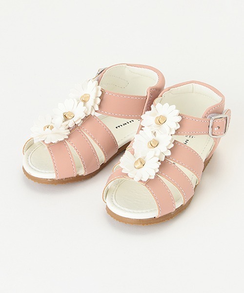 petit main（プティマイン）の「お花サンダル（スニーカー・キッズ・ライトグリーン/アイボリー/ライトピンク・19cm/13cm/17cm/18cm/14cm/15cm/16cm）」の3枚目の写真