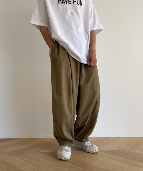 CANAL JEAN（キャナルジーン）の「choice_cnl　コットンリネンドローストリングパンツ（その他パンツ・レディース・モカ/ブラック/ナチュラル・ONE SIZE）」の21枚目の写真