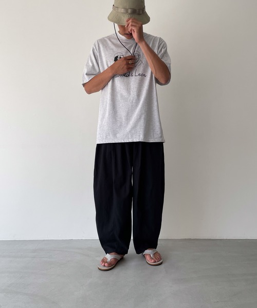 CANAL JEAN（キャナルジーン）の「choice_cnl　コットンリネンドローストリングパンツ（その他パンツ・レディース・モカ/ブラック/ナチュラル・ONE SIZE）」の11枚目の写真