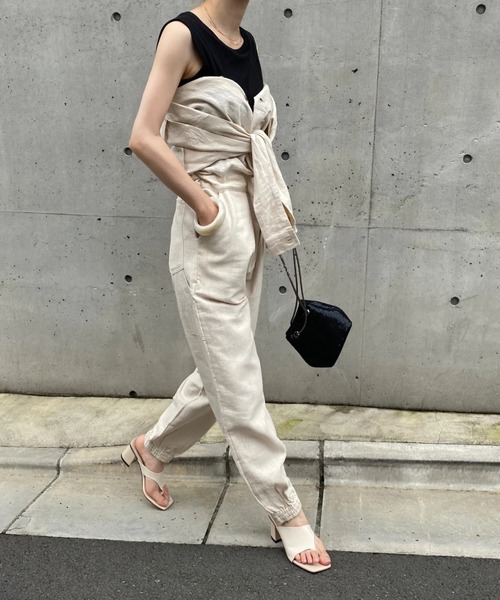 WILLFULLY（ウィルフリー）の「multi way linen jump suit（つなぎ