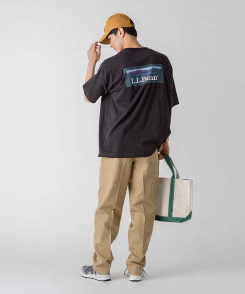 L.L.Bean(エルエルビーン)の「【JAPAN EDITION】ビーンズ・バック・カタディン・ティ、半袖 ジャパン・フィット(Tシャツ/カットソー・メンズ・ブラック/ブルーグリーン/コーラルピンク/オフホワイト・LARGE/SMALL/MEDIUM)」の6枚目の写真
