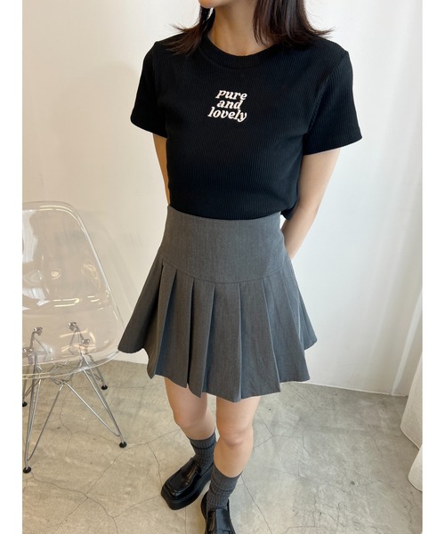 WC(ダブル シー)の「コンパクトロゴリブT(Tシャツ/カットソー・レディース・ピンク/ブラック/グリーン・FREE)」の17枚目の写真