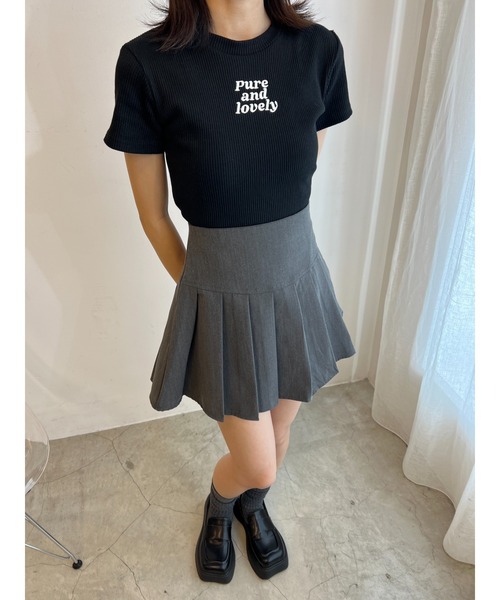 WC(ダブル シー)の「コンパクトロゴリブT(Tシャツ/カットソー・レディース・ピンク/ブラック/グリーン・FREE)」の13枚目の写真