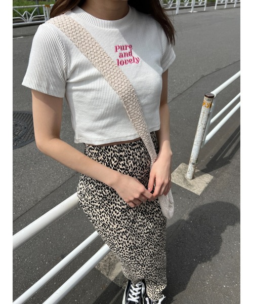 WC(ダブル シー)の「コンパクトロゴリブT(Tシャツ/カットソー・レディース・ピンク/ブラック/グリーン・FREE)」の14枚目の写真
