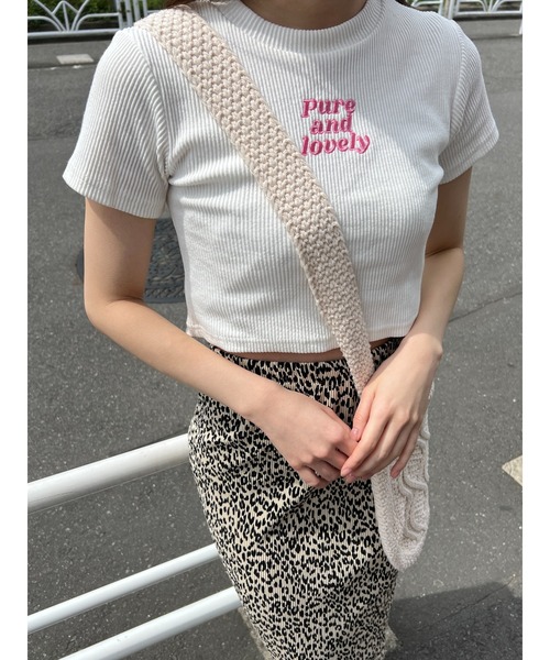 WC(ダブル シー)の「コンパクトロゴリブT(Tシャツ/カットソー・レディース・ピンク/ブラック/グリーン・FREE)」の10枚目の写真