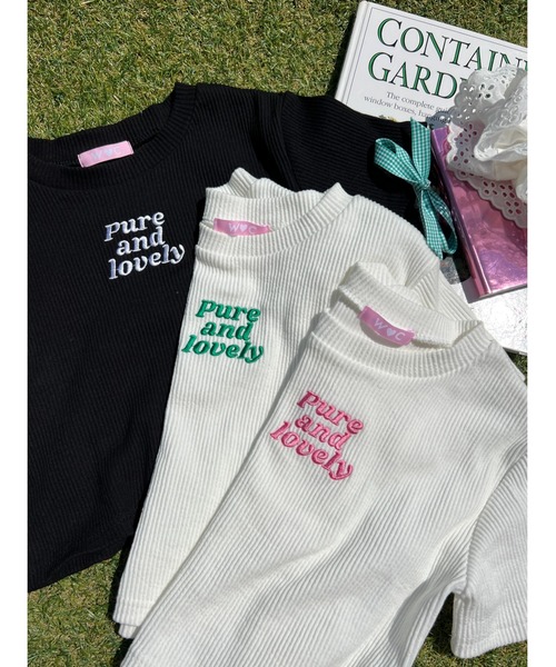 WC(ダブル シー)の「コンパクトロゴリブT(Tシャツ/カットソー・レディース・ピンク/ブラック/グリーン・FREE)」の11枚目の写真