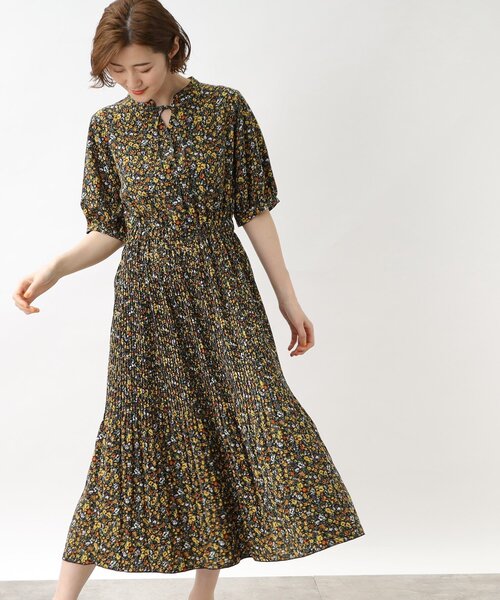 grove(グローブ)の「◆フラワープリントワンピース(ワンピース・レディース・チャコール/グリーン系その他2・01/02/05/03/04)」の5枚目の写真