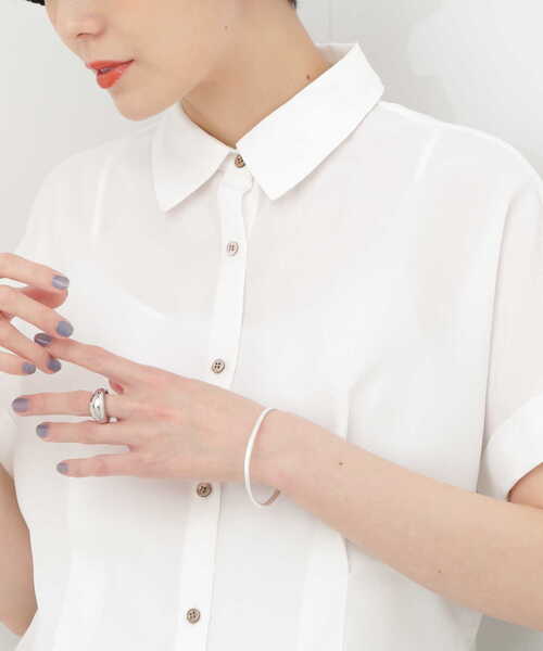 N.（N. Natural Beauty Basic）（エヌエヌナチュラルビューティーベーシック）の「シンプルオーバルバングル（ネックレス・レディース・シルバー/ゴールド・FREE）」の4枚目の写真