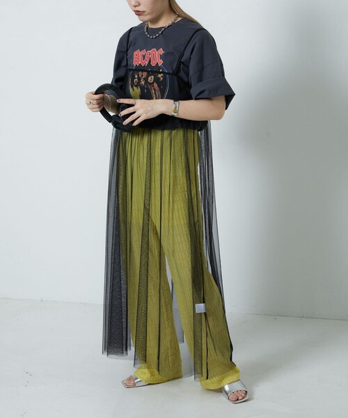 PUBLUX（パブリュクス）の「PUBLUX/パブリュクス 2WAYチュールキャミワンピース【限定展開】（ワンピース・レディース・サックスブルー/ブラック/オフホワイト・ﾌﾘ-）」の21枚目の写真