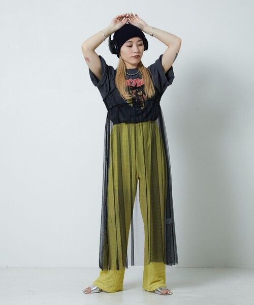 PUBLUX（パブリュクス）の「PUBLUX/パブリュクス 2WAYチュールキャミワンピース【限定展開】（ワンピース・レディース・サックスブルー/ブラック/オフホワイト・ﾌﾘ-）」の12枚目の写真