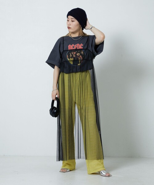 PUBLUX（パブリュクス）の「PUBLUX/パブリュクス 2WAYチュールキャミワンピース【限定展開】（ワンピース・レディース・サックスブルー/ブラック/オフホワイト・ﾌﾘ-）」の7枚目の写真