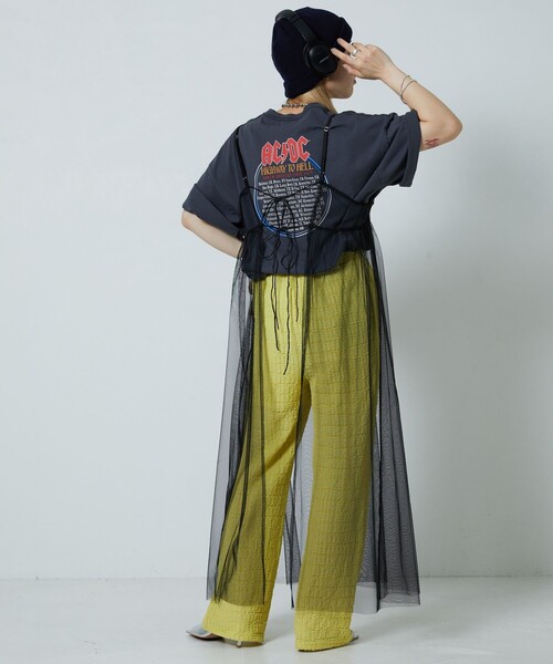 PUBLUX（パブリュクス）の「PUBLUX/パブリュクス 2WAYチュールキャミワンピース【限定展開】（ワンピース・レディース・サックスブルー/ブラック/オフホワイト・ﾌﾘ-）」の13枚目の写真