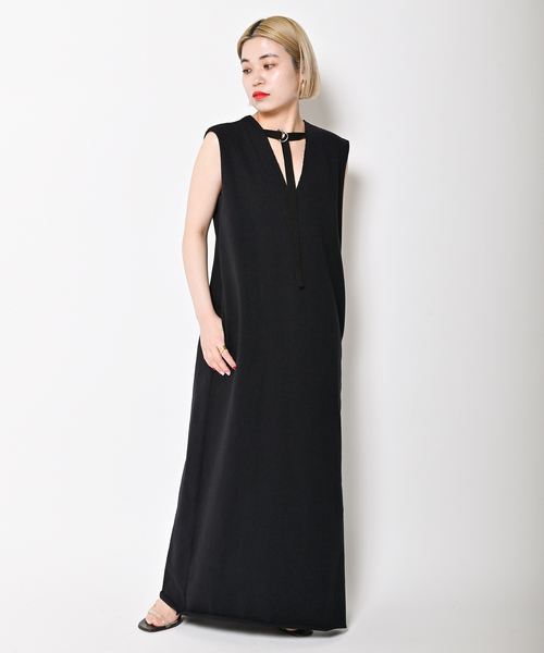 CITYSHOP(シティーショップ)の「DOZUME STRAP DRESS:ワンピース(ワンピース・レディース・チャコールグレー/ブラック・36/38)」の6枚目の写真