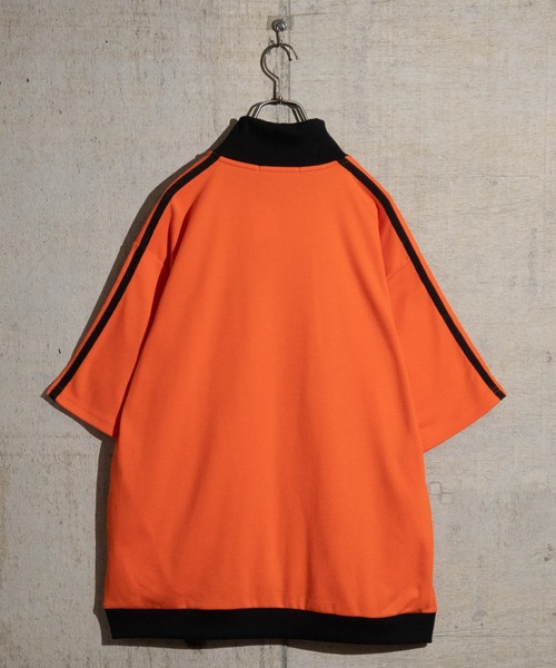 JOHN'S CLOSET(ジョンズクローゼット)の「【13】袖ライン 半袖トラック ハーフジップ(ジャージ・メンズ・オレンジ/ホワイト/ブラック・MEDIUM/LARGE)」の18枚目の写真