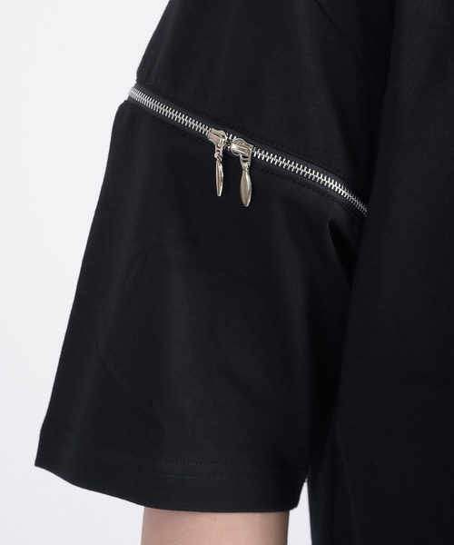 REGIEVO（レジエボ）の「REGIEVO ファスナースリーブTシャツ（Tシャツ/カットソー・メンズ・ブラック/オフホワイト・MEDIUM/LARGE）」の21枚目の写真