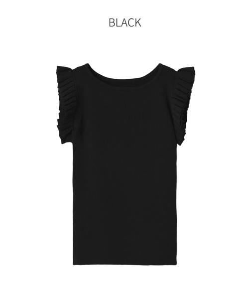 STYLE DELI(スタイルデリ)の「【LUXE】プリーツノースリニットトップス(ニット/セーター・レディース・アイボリー/ブラック/グリーン・FREE)」の21枚目の写真