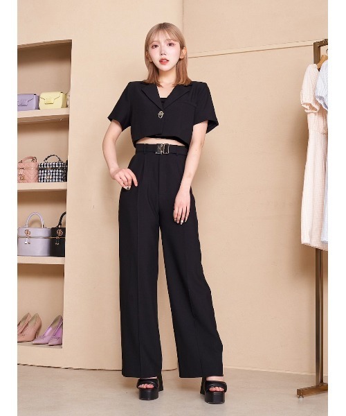 Darich(ダーリッチ)の「シングルショートジャケット(テーラードジャケット・レディース・パープル/サックスブルー/ブラック/オレンジ/ミント・FREE)」の13枚目の写真