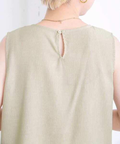 KBF（ケイビーエフ）の「アンサンブルノースリーブブラウス（シャツ/ブラウス・レディース・ピンク/ライトカーキ/アイボリー/ブラック・ONE）」の5枚目の写真