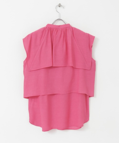 KBF（ケイビーエフ）の「アンサンブルノースリーブブラウス（シャツ/ブラウス・レディース・ピンク/ライトカーキ/アイボリー/ブラック・ONE）」の10枚目の写真