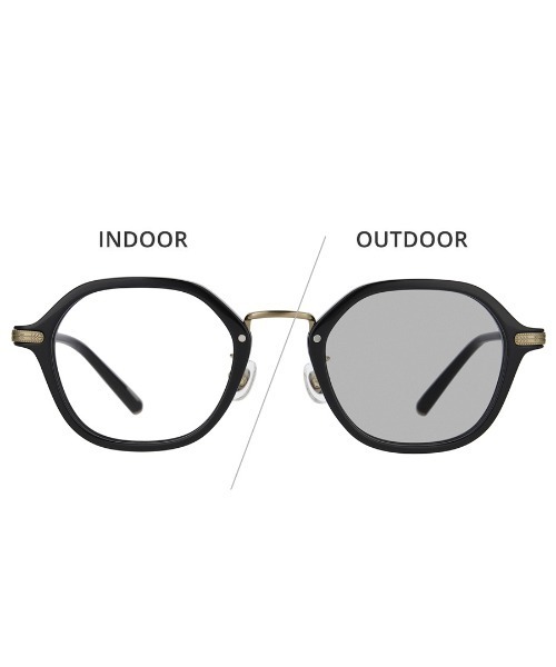 UNITED ARROWS（ユナイテッドアローズ）の「ボストン型調光サングラス｜紫外線対策｜レンズの色が変わるサングラス｜ユナイテッドアローズ｜Zoff | UNITED ARROWS Wellness（サングラス・レディース・ベージュ/ライトグレー/ブラック・FREE）」の5枚目の写真