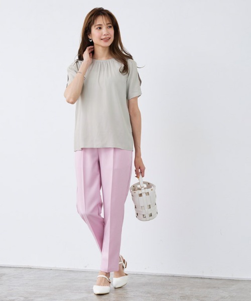Pierrot(ピエロ)の「パールアクセントブラウス(シャツ/ブラウス・レディース・グレー/ミント/ネイビー・M/L)」の15枚目の写真