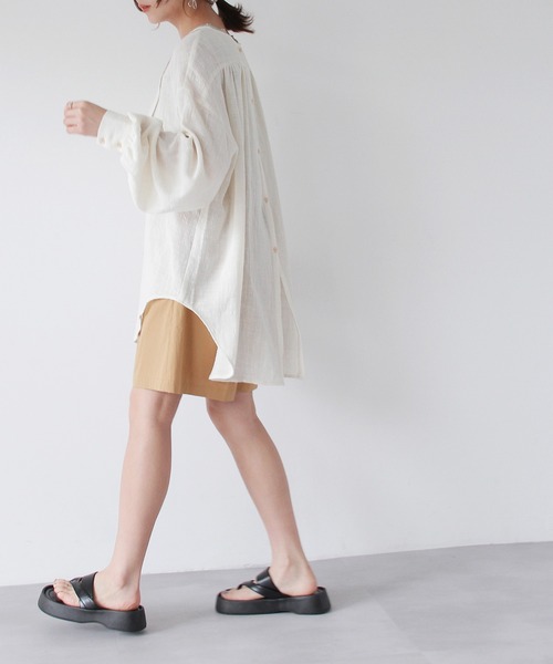 Crisp（クリスプ）の「ダブルベルトハーフパンツ（その他パンツ・レディース・ベージュ/ブラック・FREE）」の11枚目の写真