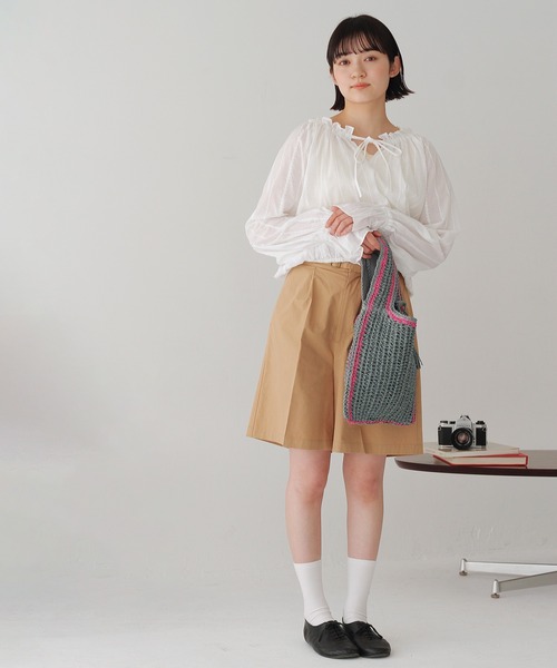 Crisp（クリスプ）の「ダブルベルトハーフパンツ（その他パンツ・レディース・ベージュ/ブラック・FREE）」の15枚目の写真