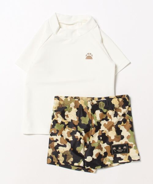 水着・ラッシュガード BALR JP CLASSIC AOP CAMO SWIMSHORTS 半袖ラッシュガード付き迷彩柄水着（水着）｜LEAD（リード）の