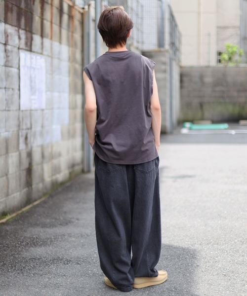 SPINNS(スピンズ)の「【SPINNS】ノースリーブTシャツ ビンテージデザインロゴ EAGLE(タンクトップ・メンズ・ブラック/チャコール・ONESIZE)」の14枚目の写真