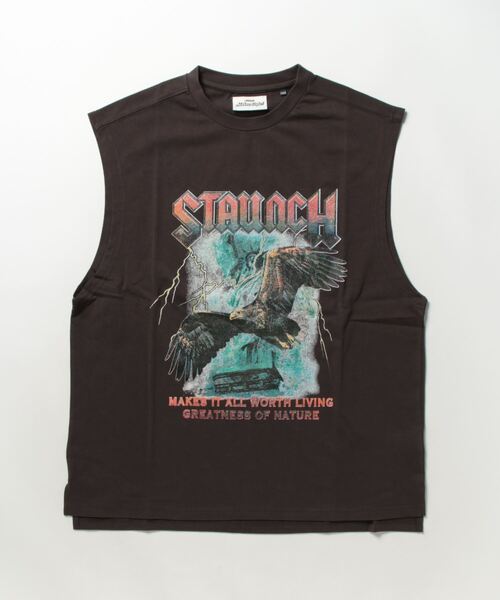 SPINNS(スピンズ)の「【SPINNS】ノースリーブTシャツ ビンテージデザインロゴ EAGLE(タンクトップ・メンズ・ブラック/チャコール・ONESIZE)」の15枚目の写真