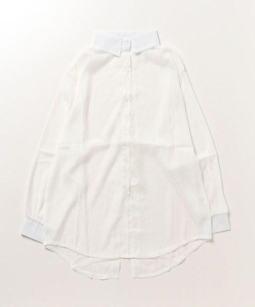 gossip!ロサンゼルス(ゴシップロサンゼルス)の「YUGA アイスシルク バックリボン シフォンシャツ(シャツ/ブラウス・レディース・ライトイエロー/ライトパープル/ライトブルー/ライトグリーン/ホワイト・FREE)」の7枚目の写真