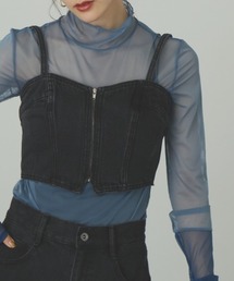 FREE'S MART | ◆フロントジップデニムビスチェ(ベスト)