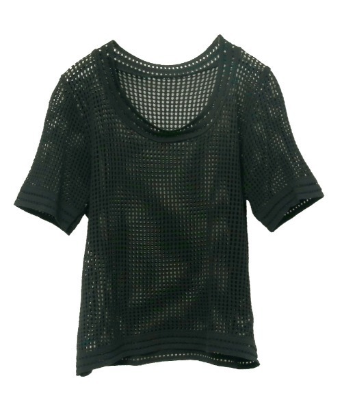 Rejoule(リジュール)の「メッシュ透かし編み半袖プルオーバー(Tシャツ/カットソー・レディース・ホワイト/ブラウン/ブラック・FREE)」の8枚目の写真