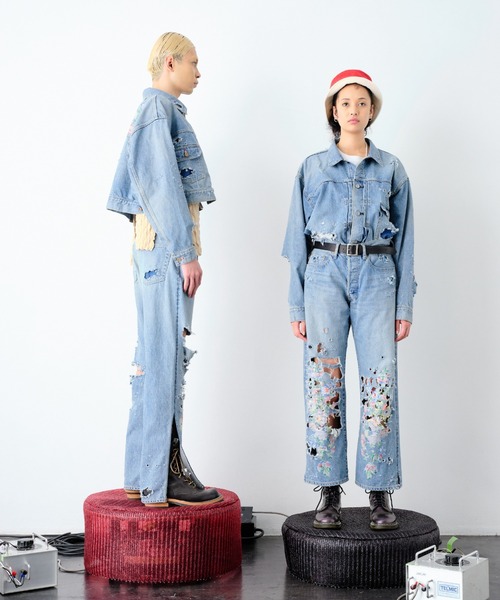 SEVESKIG(セヴシグ)の「SEVESKIG/セブシグ/SEVESKIG vs J,W,DAVIS 2406XX Ver,Kill the wall(デニムジャケット・メンズ・インディゴブルー/ブラック・X-LARGE/LARGE/SMALL/MEDIUM)」の7枚目の写真