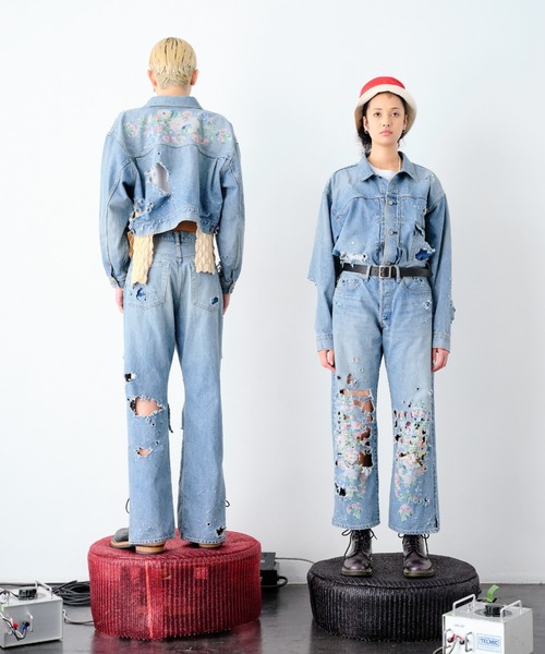 SEVESKIG(セヴシグ)の「SEVESKIG/セブシグ/SEVESKIG vs J,W,DAVIS 2406XX Ver,Kill the wall(デニムジャケット・メンズ・インディゴブルー/ブラック・X-LARGE/LARGE/SMALL/MEDIUM)」の6枚目の写真