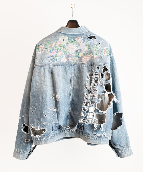 SEVESKIG(セヴシグ)の「SEVESKIG/セブシグ/SEVESKIG vs J,W,DAVIS 2406XX Ver,Kill the wall(デニムジャケット・メンズ・インディゴブルー/ブラック・X-LARGE/LARGE/SMALL/MEDIUM)」の3枚目の写真