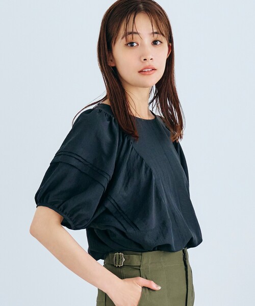 grove（グローブ）の「◆袖コンシャスなボリュームスリーブが旬顔なブラウス（シャツ/ブラウス・レディース・ブラック/オフホワイト/ブルー・02/03/01/04/05）」の3枚目の写真