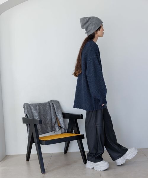 JEANASIS（ジーナシス）の「アクリルニットビーニ－/974131（ニットキャップ/ビーニー・レディース・ブラック/ベージュ/グレー・FREE）」の15枚目の写真