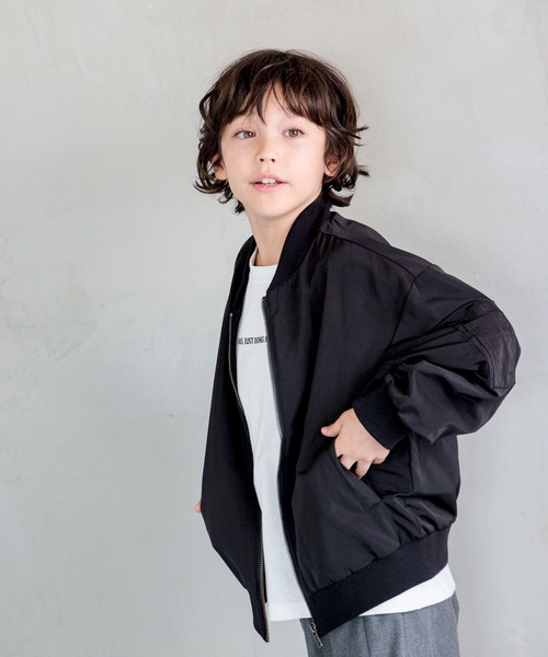 GLOBAL WORK（グローバルワーク）の「撥水ボリュームMA-1/907719（MA-1・キッズ・ベージュ/ブラック/カーキ・110cm/120cm/130cm/140cm/150cm/160cm/100cm）」の7枚目の写真