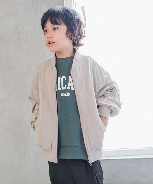 GLOBAL WORK（グローバルワーク）の「撥水ボリュームMA-1/907719（MA-1・キッズ・ベージュ/ブラック/カーキ・110cm/120cm/130cm/140cm/150cm/160cm/100cm）」の12枚目の写真