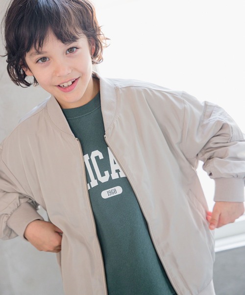 GLOBAL WORK（グローバルワーク）の「撥水ボリュームMA-1/907719（MA-1・キッズ・ベージュ/ブラック/カーキ・110cm/120cm/130cm/140cm/150cm/160cm/100cm）」の13枚目の写真