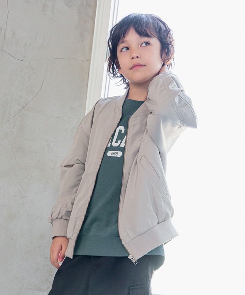 GLOBAL WORK（グローバルワーク）の「撥水ボリュームMA-1/907719（MA-1・キッズ・ベージュ/ブラック/カーキ・110cm/120cm/130cm/140cm/150cm/160cm/100cm）」の15枚目の写真