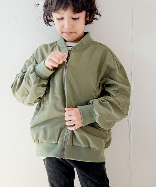 GLOBAL WORK（グローバルワーク）の「撥水ボリュームMA-1/907719（MA-1・キッズ・ベージュ/ブラック/カーキ・110cm/120cm/130cm/140cm/150cm/160cm/100cm）」の20枚目の写真