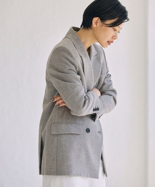 BABYLONE ネップツイードジャケット グレー 楽天市場】ネップツイードジャケット BABYLONE バビロン