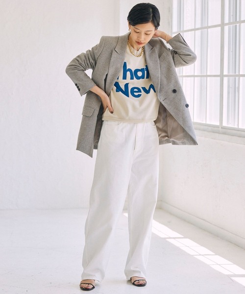 BABYLONE ネップツイードジャケット グレー 楽天市場】ネップツイードジャケット BABYLONE バビロン