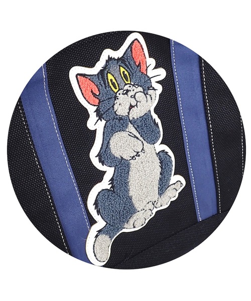 Tom&Jerry(トムアンドジェリー)の「FLAPPER★フラッパー:TOM & JERRY トムとジェリー サガラワッペン トートバッグ(トートバッグ・レディース・ブラック/アイボリー・FREE)」の6枚目の写真